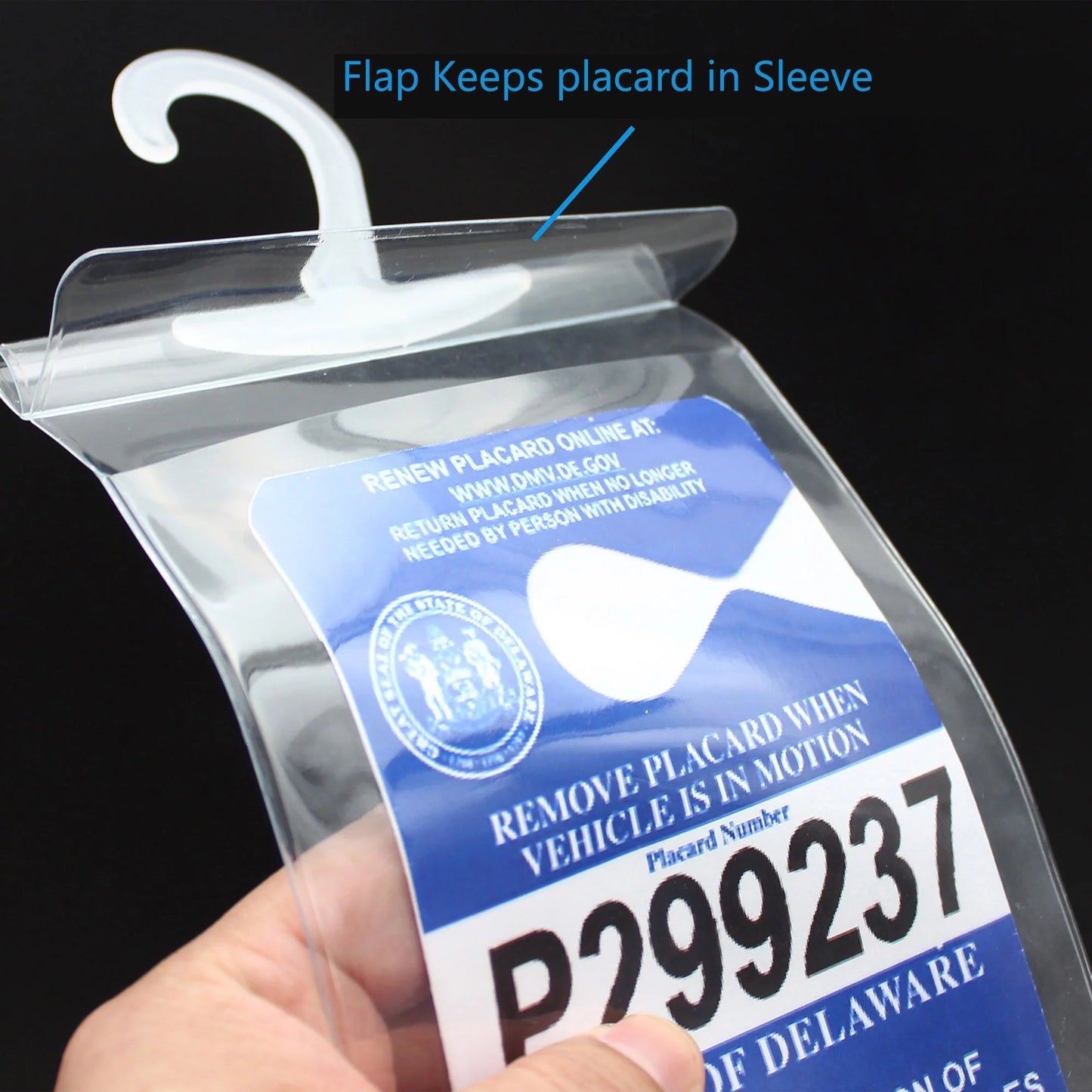 LotFancy Handicap Placard Holder- 10.6 x 5 in, Pack of 2