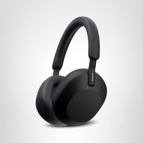 Sony WH-1000XM5 Premium Noise Canceling Headphones, Auto NC Optimizer, 30-Hour Battery, Alexa Voice Control, Black