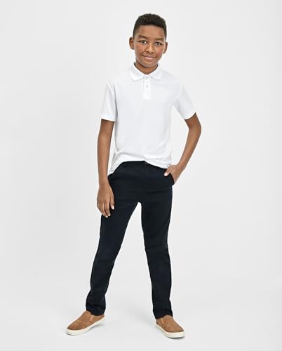 The Children's Place Boys' Multipack Short Sleeve Pique Polos, Black/Grey/Nautico/Blue/Brook/Red/White 7-Pack, Small