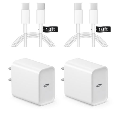 iPhone 17 16 15 Charger Fast Charging 10FT - 20W USB C Charger Block