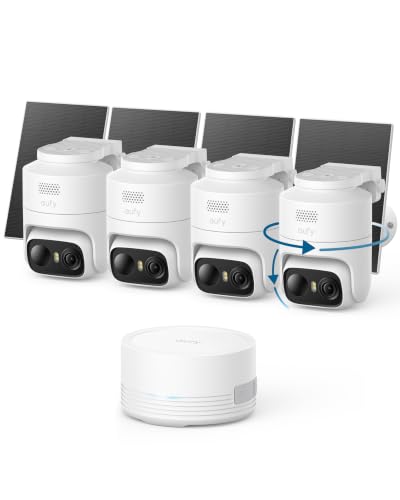 eufy Security eufyCam C37 4-Cam Kit, 360° Pan&Tilt Auto Tracking