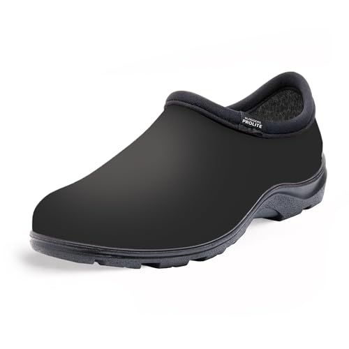 Sloggers ProLite Men's Garden & Work Slip-On Shoes, Recycled Black, 10