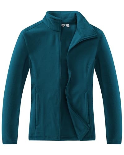Outdoor Ventures Women's Lightweight Warm Polar Fleece Jacket Zip Up | Soft Sweater, Sweatshirt, Zipper Pockets, Scrub Jacket, Insulated Outerwear Coat for Fall, Winter, Hiking, Casual, Outdoor