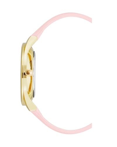 Nine West Women's NW/1994WTPK Gold-Tone and Pastel Pink Strap Watch
