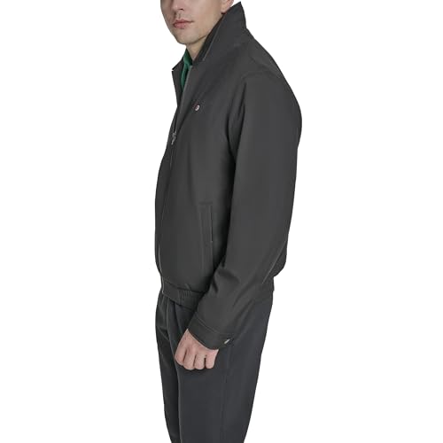 Champion Men's Lightweight Laydown Collar Jacket, Black, Medium