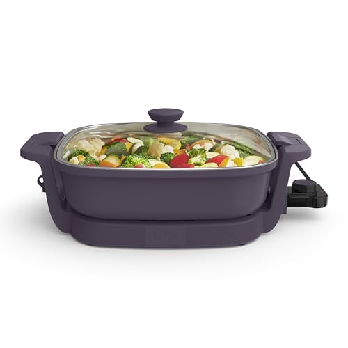 bella Fits-Anywhere SAUTE Make & Take Skillet, Non-Toxic Ceramic, Plum