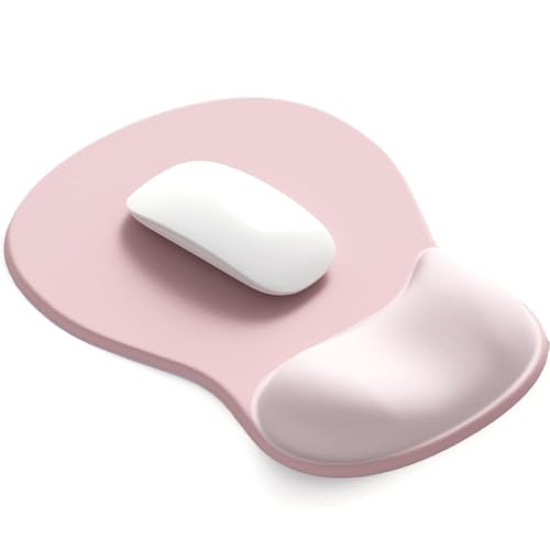 DEMON CHEST ErgoComfort Gel Wrist Rest Mouse Pad-Ergonomic Office Mousepad with Wrist Support-Non-Slip, Design Desk Accessories Mat for Home&Game Decor (02Pink Serenity)