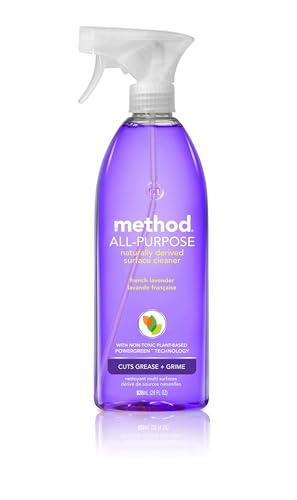Method All-Purpose Cleaner Spray, French Lavender, Plant-Based and Biodegradable Formula Perfect for Most Counters, Tiles and More, 28 Fl Oz, (Pack of 8)