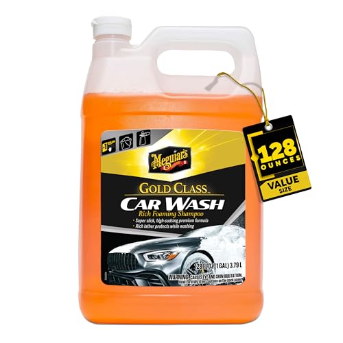 Meguiar's Gold Class Car Wash – Premium Foaming Car Wash Soap, High Gloss Finish, Safe For Clear Coats, Deep Cleans Without Removing Waxes, Car Detailing Supplies For Cars, Trucks & Suvs – 1 Gal