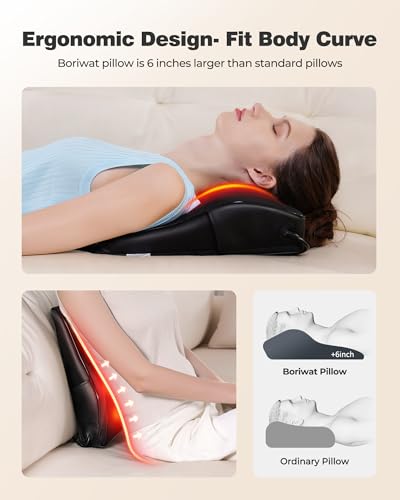 OMASSA Shiatsu Neck Massager with Heat, 3D Kneading Back Massage Pillow for Pain Relief, Massagers for Neck and Back, Shoulder, Leg, Gifts for Men Women Mom Dad, Stress Relax at Home Office and Car