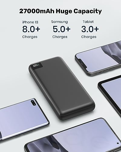 SOARAISE Power Bank 27000mAh Portable Charger 22.5W Fast Charging Phone Charger USB C in & Out PD External Battery Pack for iPhone, Android