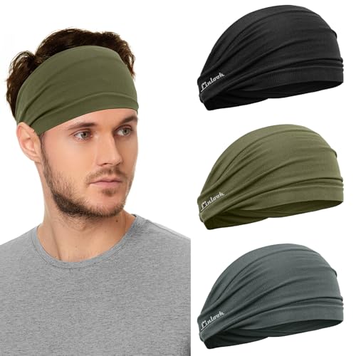 Sports Headbands for Men and Women - Moisture Wicking Hair-Band for Sports Fitness Workout Running Hiking Jogging Crossfit Cycling Yoga Basketball Soccer Tennis