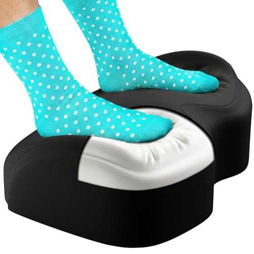 Everlasting Comfort Foot Rest for Under Desk at Work - Memory Foam Office Foot Stool & Under Desk Footrest Leg Elevation Pillow for Gaming & Home Office