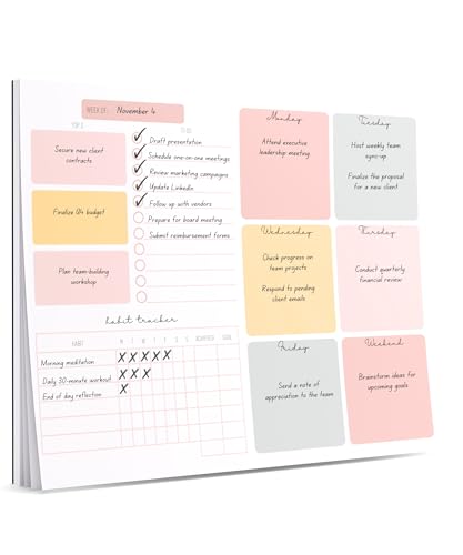 Lamare Weekly Planner Notepad – Premium Undated Weekly To Do List Notepad