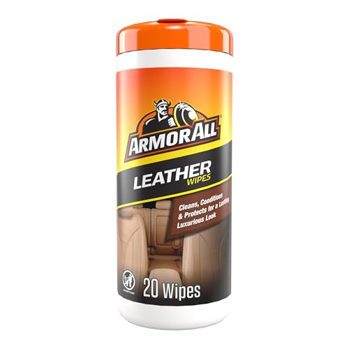 Armor All Interior Cleaner Car Leather Wipes by , For Cleaning Cars, Trucks and Motorcycles, 20 Count