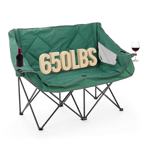 ARROWHEAD OUTDOOR Portable Folding Double Duo Camping Chair Loveseat