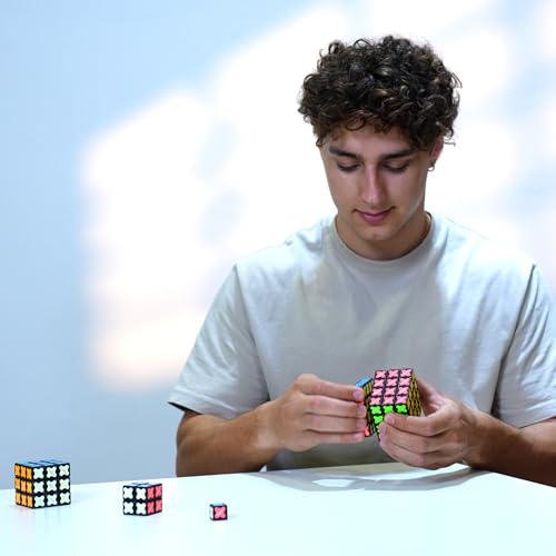 TOSY Magnet Cube 2x2 - 64 Magnets, 8 Building Blocks, Easter Basket Stuffers Essentials for Kids/Teens, 2 in 1 Toy: 2x2x2 Puzzle Cube and Customizable Infinity Cube, Glowing, UV Flashlight Accessory