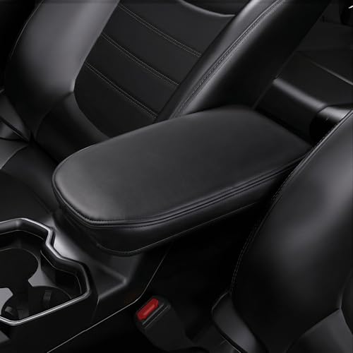 DIAMOOKY Center Console Armrest Cover for Toyota RAV4 2019-2025 Accessories, Rav 4 Leather Middle Console Lid Cover, Arm Rest Pad Protector for Elbow Support (Not for 2026+)