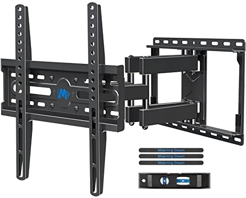 Mounting Dream TV Wall Mount for 32-65 Inch Television, Mount with Swivel and Tilt, Full Motion Bracket with Articulating Dual Arms, Fits 16inch Studs, Max VESA 400X400 mm, 99lbs, MD2380