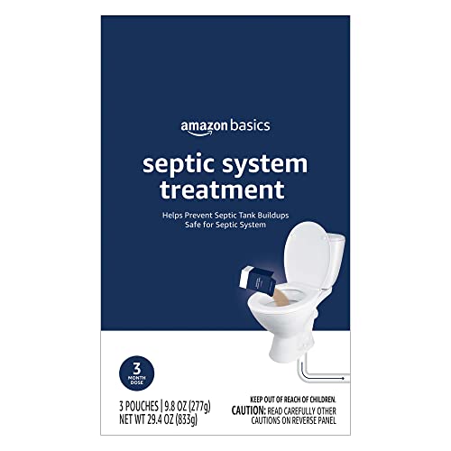 Amazon Basics Septic Treatment, 3 Month Supply of Powder, 3 Count, 29.4 oz (Pack of 1)