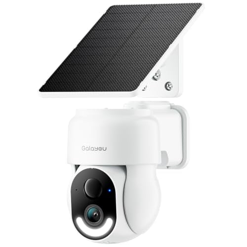 GALAYOU Solar Camera Outdoor Wireless for Home Security 2.4GWiFi, R6 1Pack