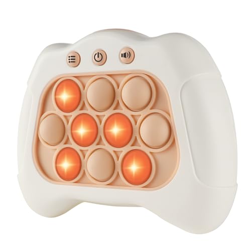 Intoypad Pop The Target! Handheld Speed Push Game Machine: A Fun Multiplayer Game for Family. Sensory Fidget Toy Christmas Toys Gifts for 6 7 8 9 10 11 12 Years Old Kids Road Trip Car Games Kids White