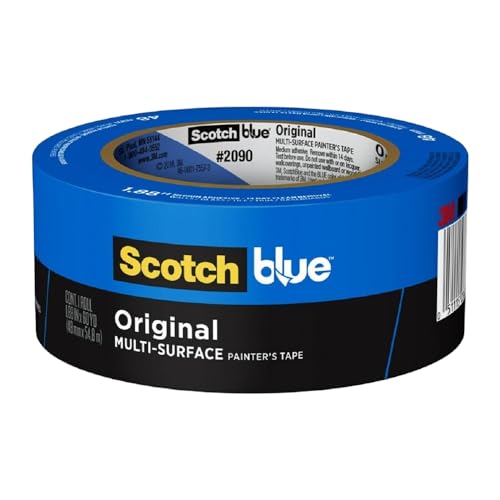 ScotchBlue Original Multi-Surface Painters Tape, 2 Inch Wide (1.88 in. x 60 Yds), 1 Roll Blue Paint Tape Protects Surfaces & Removes Easily, Masking Tape for Indoor and Outdoor Use