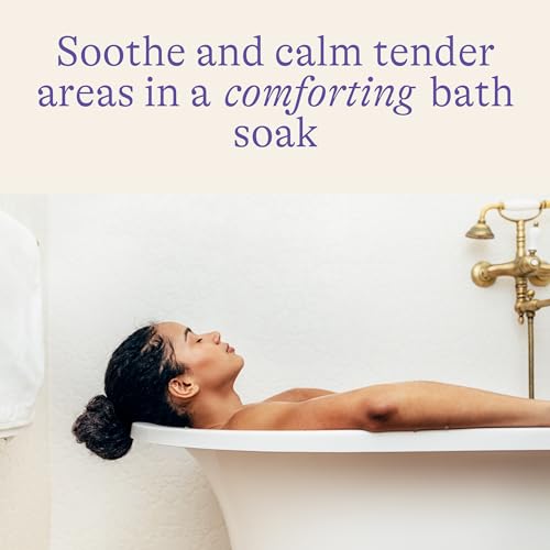 Lansinoh Sitz Bath Salts, Postpartum Essentials, and Hemorrhoid Treatment, Epsom Salt Bath Soak With Lavender Oil, Frankincense and Aloe Vera, 10 Ounce