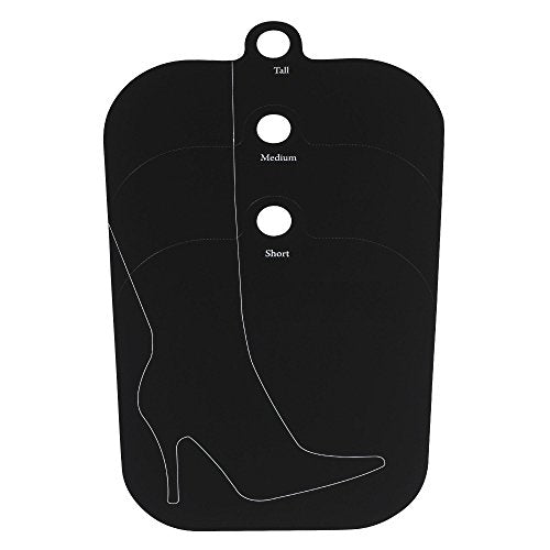 Household Essentials Boot Shapers, Set of 2 Pairs (4 Pieces), Pliable Plastic Boot Inserts, Customizable Height, Keeps Boots Upright and Crease-Free, Black