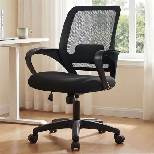 NEO CHAIR Home Office Desk Chair Ergonomic Mesh with Lumbar Support, Black