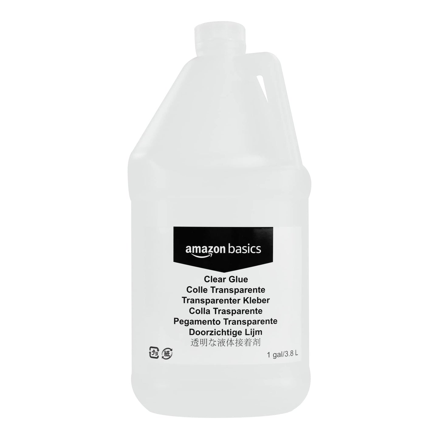 Amazon Basics All Purpose Washable School Clear Liquid Glue - Great for Making Slime, 1 Gallon