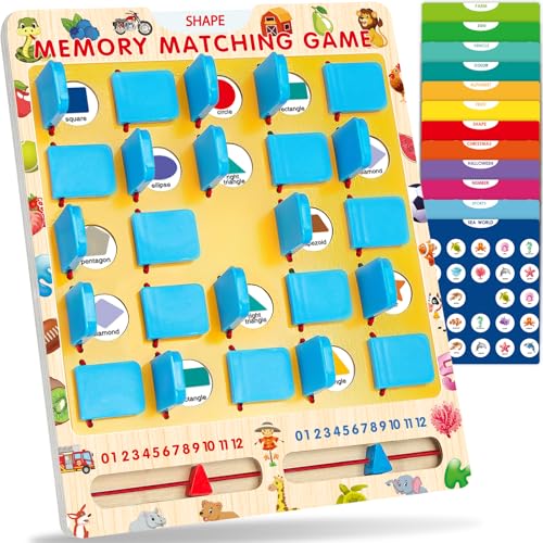 Matching Memory Game for Kids, Travel Toys Games Activities for 3-5 4-8