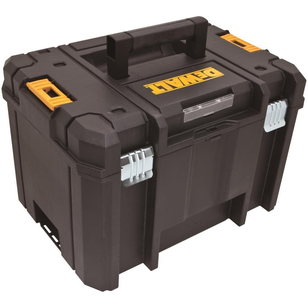 DEWALT TSTAK Tool Box, Extra Large Design, Removable Tray for Easy Access to Tools, Water and Debris Resistant (DWST17806)