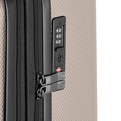 SwissGear 7272 Energie Expandable Hardside Luggage with Spinner Wheels and TSA Lock, Light Gold, 3-Piece Set (19/24/27)