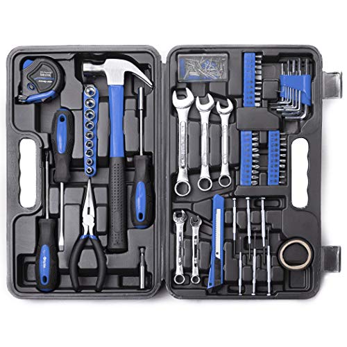 CARTMAN 148-Piece Automotive And Household Tool Set, Blue Repair Kit Case