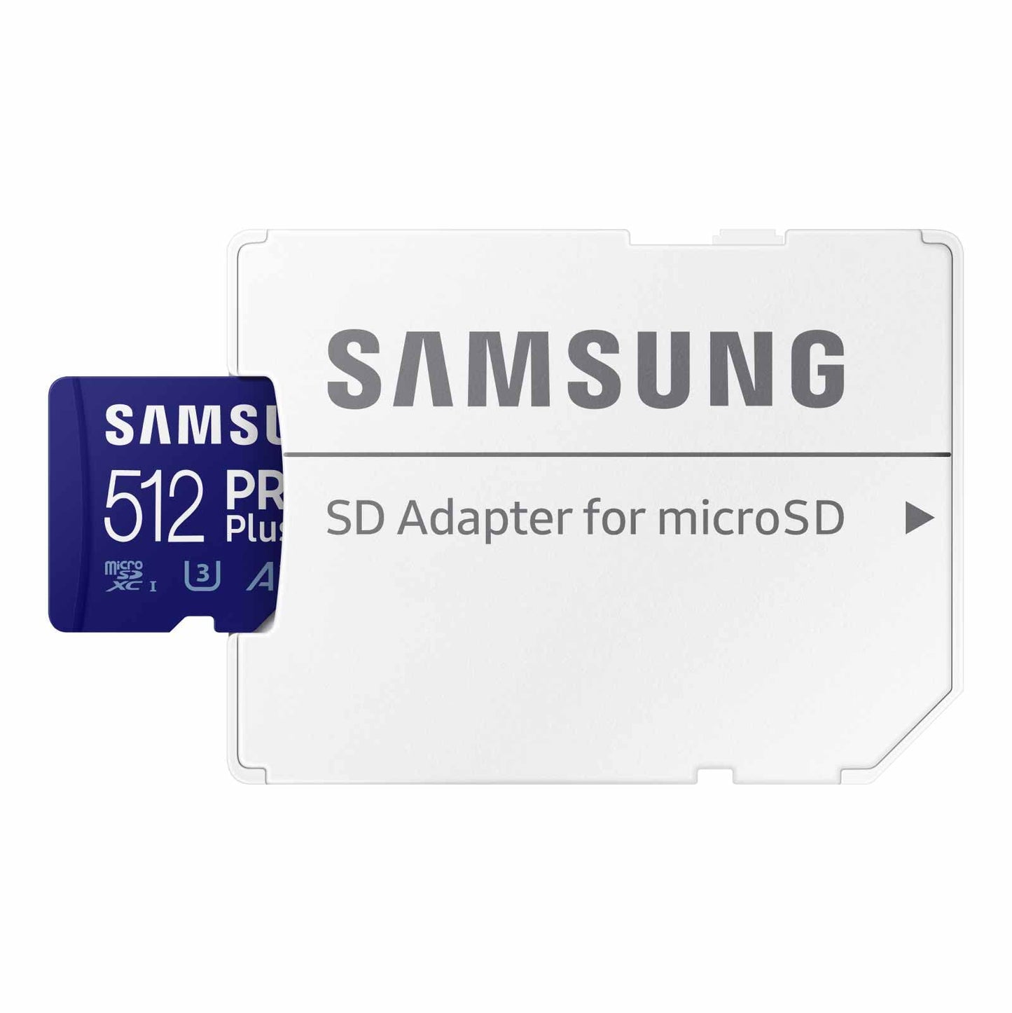 SAMSUNG PRO Plus microSD Memory Card + Adapter, 512GB microSDXC, Up to 180 MB/s, Full HD & 4K UHD, UHS I, C10, U3, V30, A2, for Android Smartphones, Tablets, GoPRO, and DJI Drone (MB MD512SA/AM)