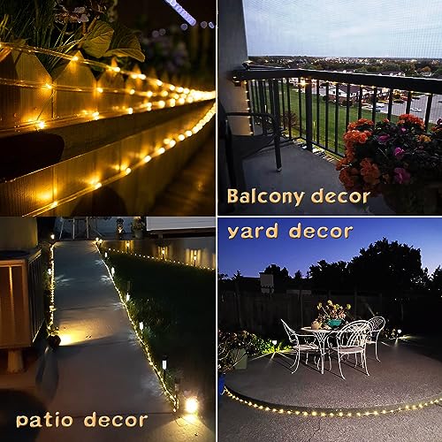 Solar Rope Light Waterproof IP65 39FT 100LEDs Outdoor LED Solar Outdoor Lights for Party Garden Yard Home Wedding Christmas Halloween Holiday Tree Decoration Lighting