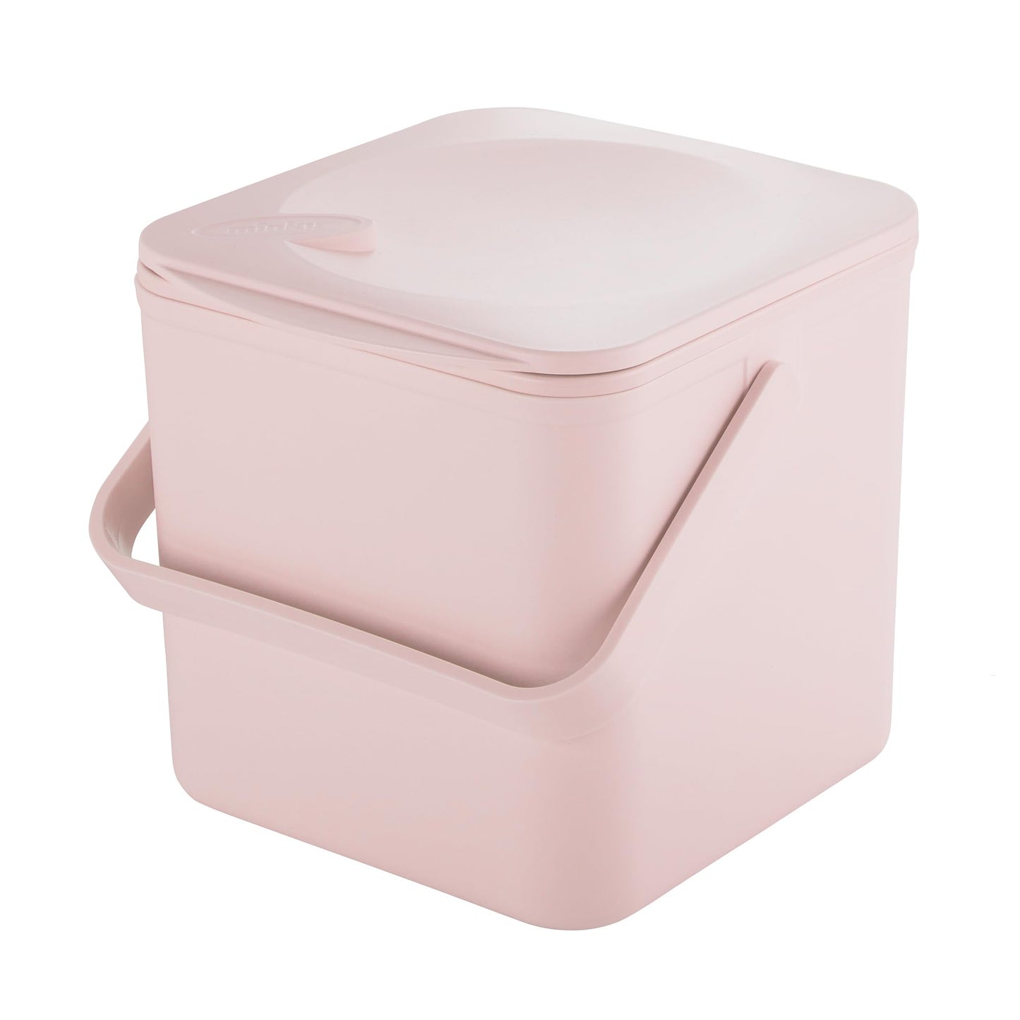 Kitchen Compost Bin – Countertop Food Waste Caddy with Easy Wipe Clean Interior – Made in the UK - 3.5L (0.9 gal.) (Dusty Pink)
