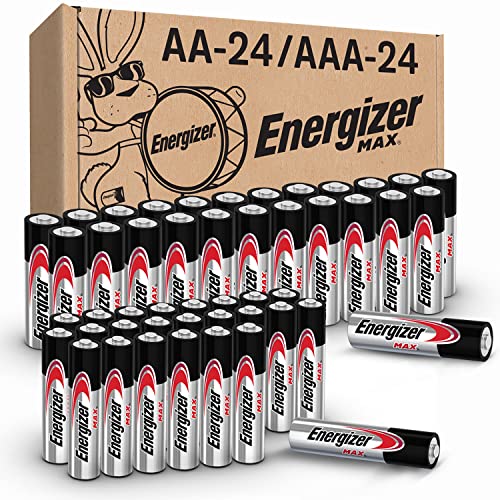 Energizer AA and AAA Batteries, 48 Count, Combo Pack Contains 24 Max Double A and 24 Max Triple A Batteries