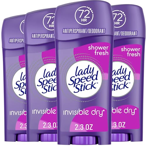 Lady Speed Stick Antiperspirant Deodorant, Shower Fresh, 2.3 oz (4 Pack)