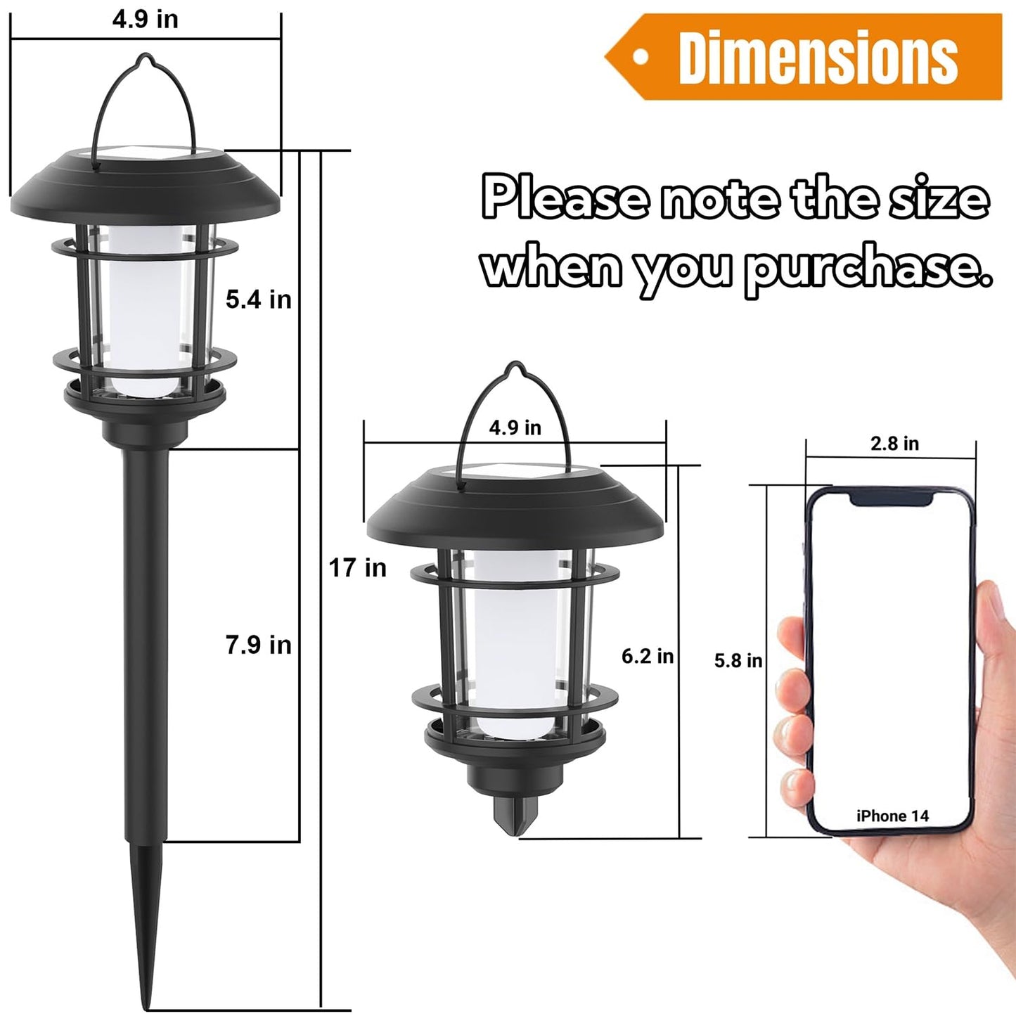 Dynaming 6 Pack Solar Flame Torch Lights Outdoor, Dual Use Flickering Flame Garden Light, Hanging Lantern Lights, Auto On/Off & Waterproof Landscape Lighting for Lawn Patio Yard Walkway Driveway