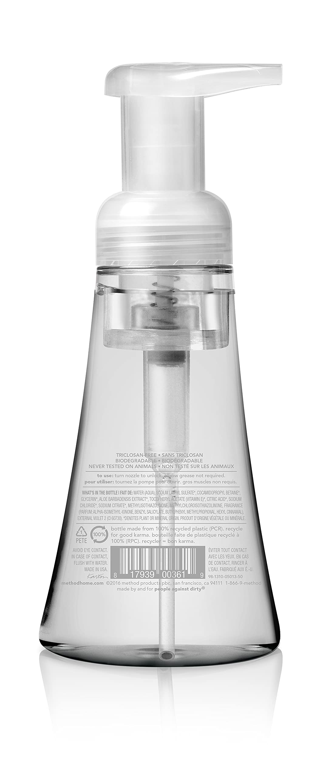 Method Foaming Hand Soap, Sweet Water, Paraben and Phthalate Free, Biodegradable Formula, 10 fl oz (Pack of 3)