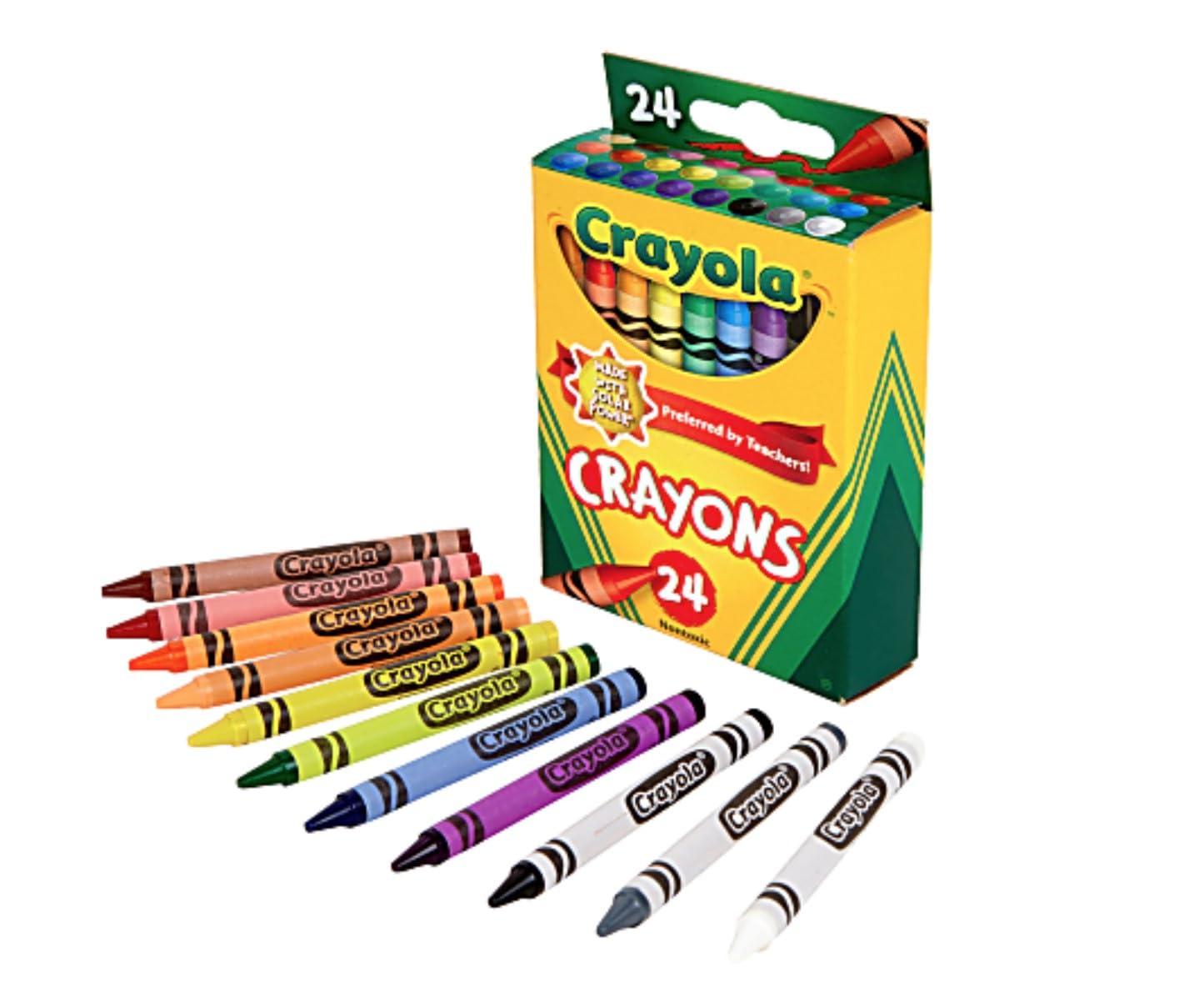 Crayola 24 Count Box of Crayons Non-Toxic Color Coloring School Supplies (2 Packs)