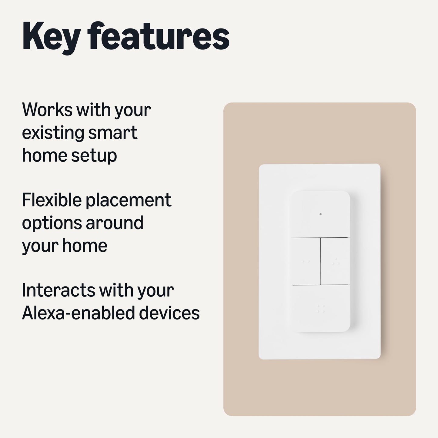 Amazon Basics Smart Dimmer Switch and Remote for Music and Routines, Compatible Echo Devices Required, Works with Alexa Only, No Wiring Required