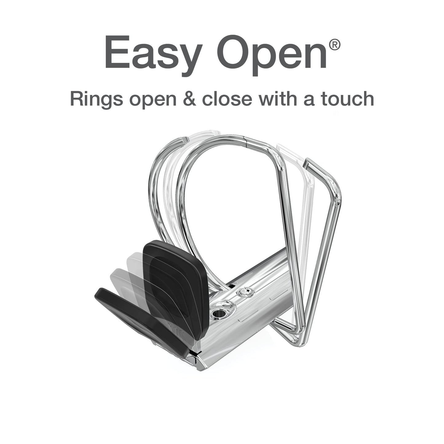 Oxford 3 Ring Binders, 2 inch ONE-Touch Easy Open D Rings, 3-Sided View Binder Covers, Binders for School, Xtralife Hinge, Non-Stick, PVC-Free, Natural Pastel, 530-Sheet Capacity, 4 Pack (79923)