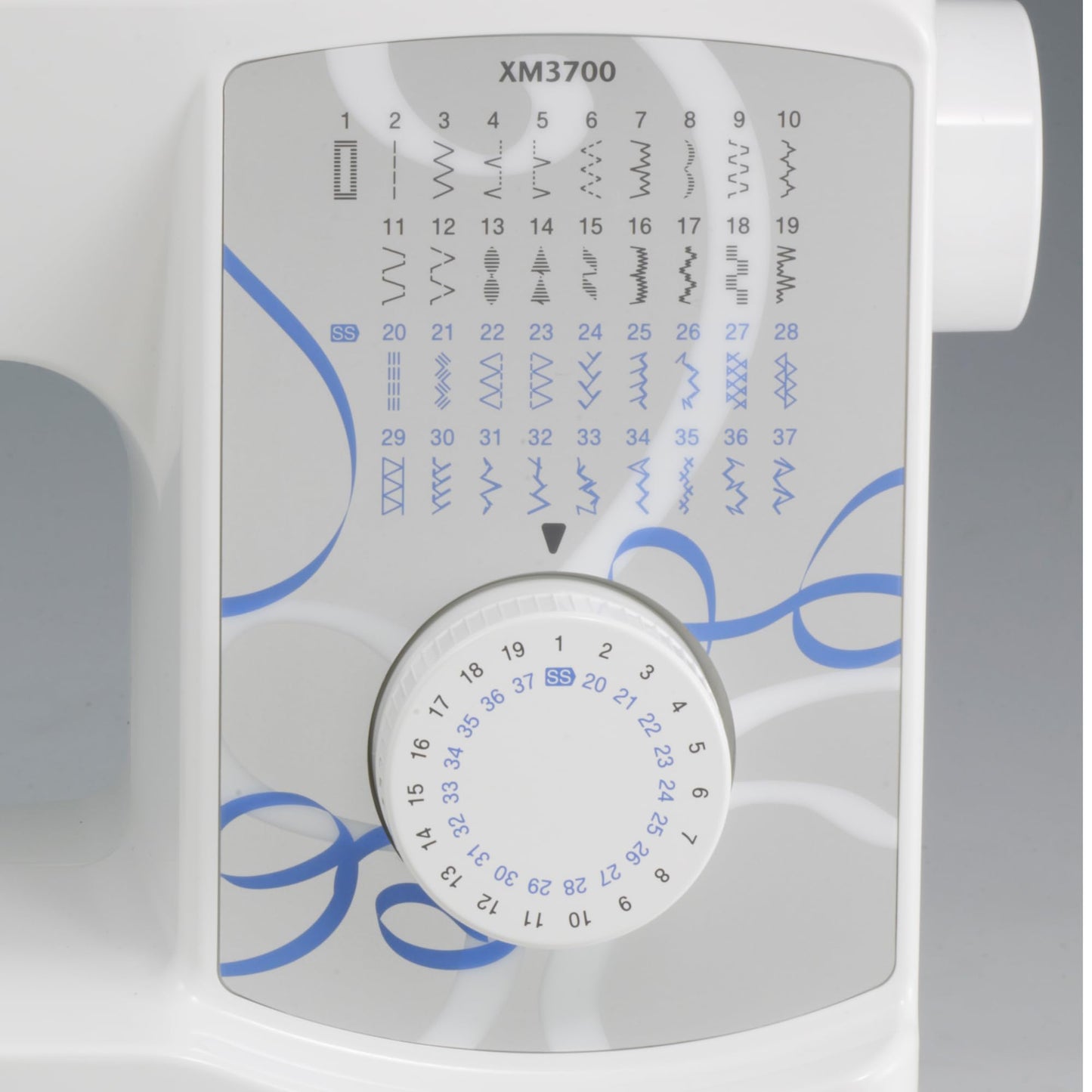 Brother XM3700 Machine, 37 Built-in Stitches, 5 Included Sewing Feet, 17.5 x 7.6 x 14.25 inches, White