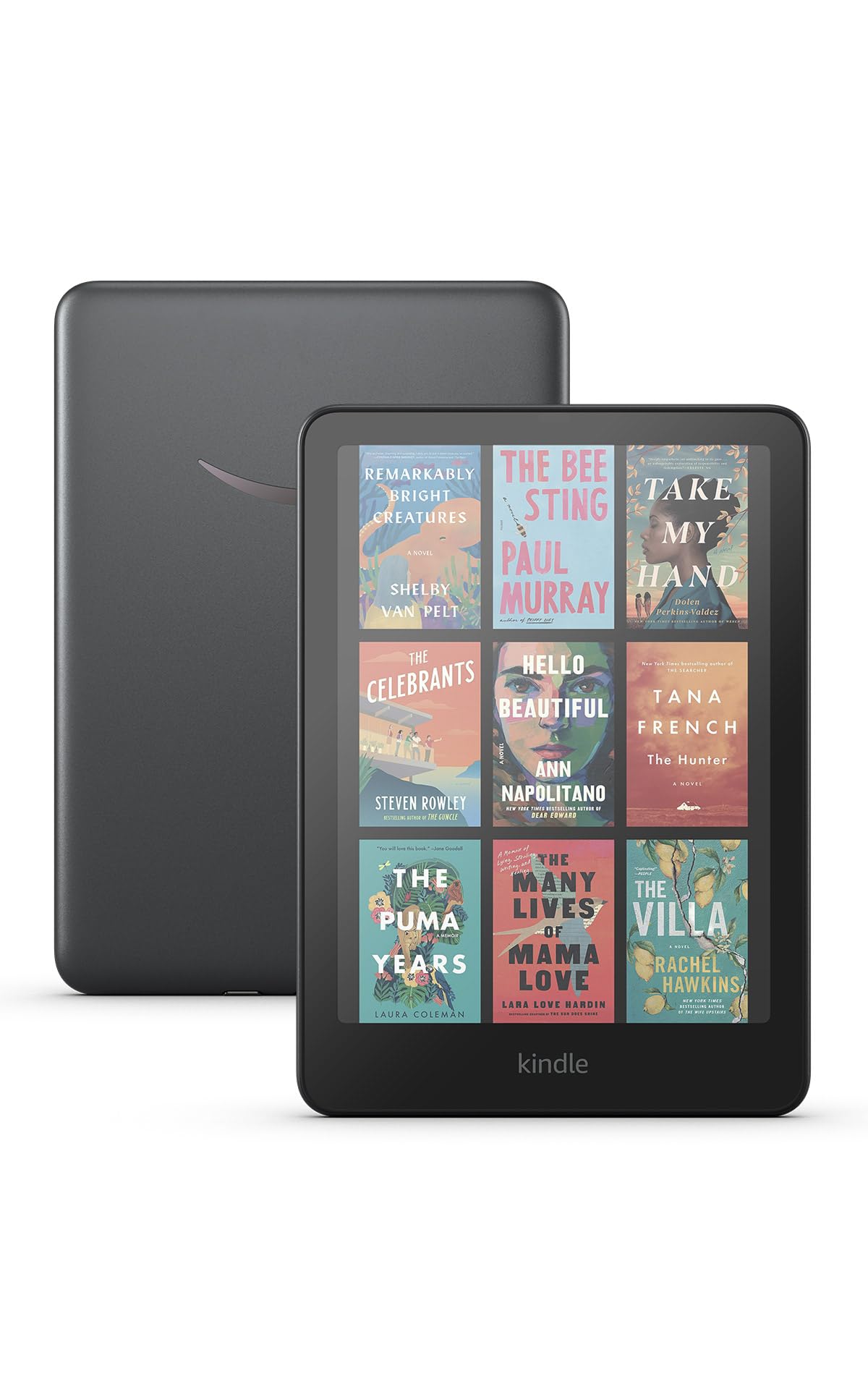 Kindle Colorsoft Signature Edition Clear Case Bundle: Include Kindle Colorsoft Signature Edition 32GB (newest model) | Metallic Black & Clear Case | Black