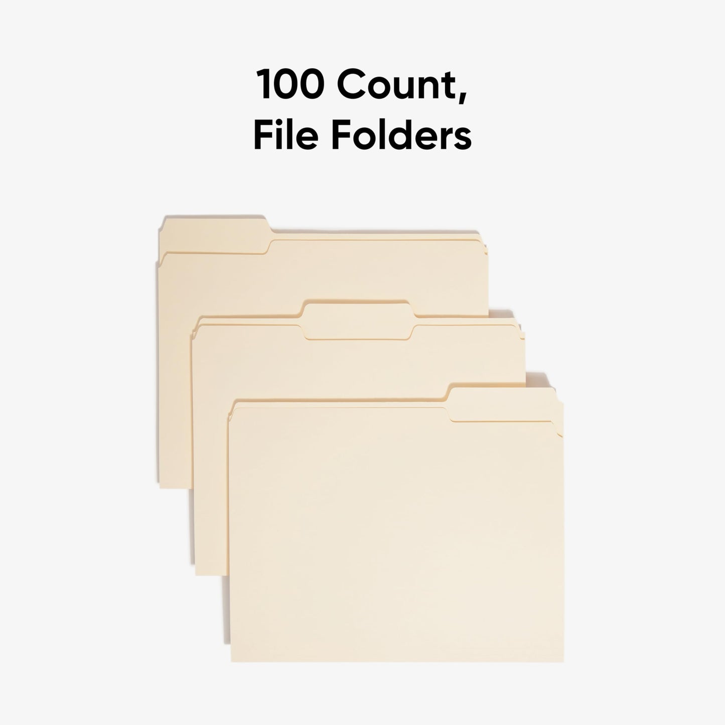 Smead File Folder, 1/3-Cut Tab, Letter Size, Manila, 100 per Box (10381)