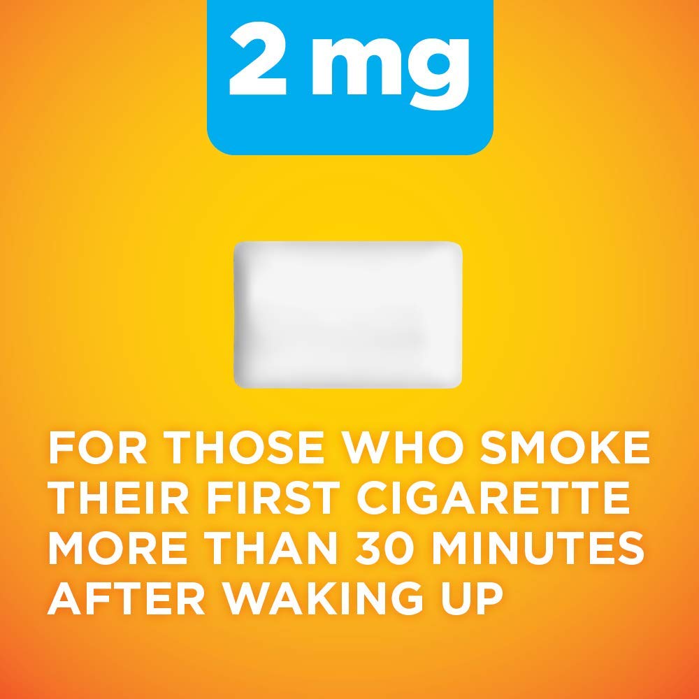 Amazon Basic Care Coated Nicotine Polacrilex Gum, 2 mg, Fruit Flavor, Stop Smoking Aid, Reduces Cravings, Smoking Cessation, 160 Count
