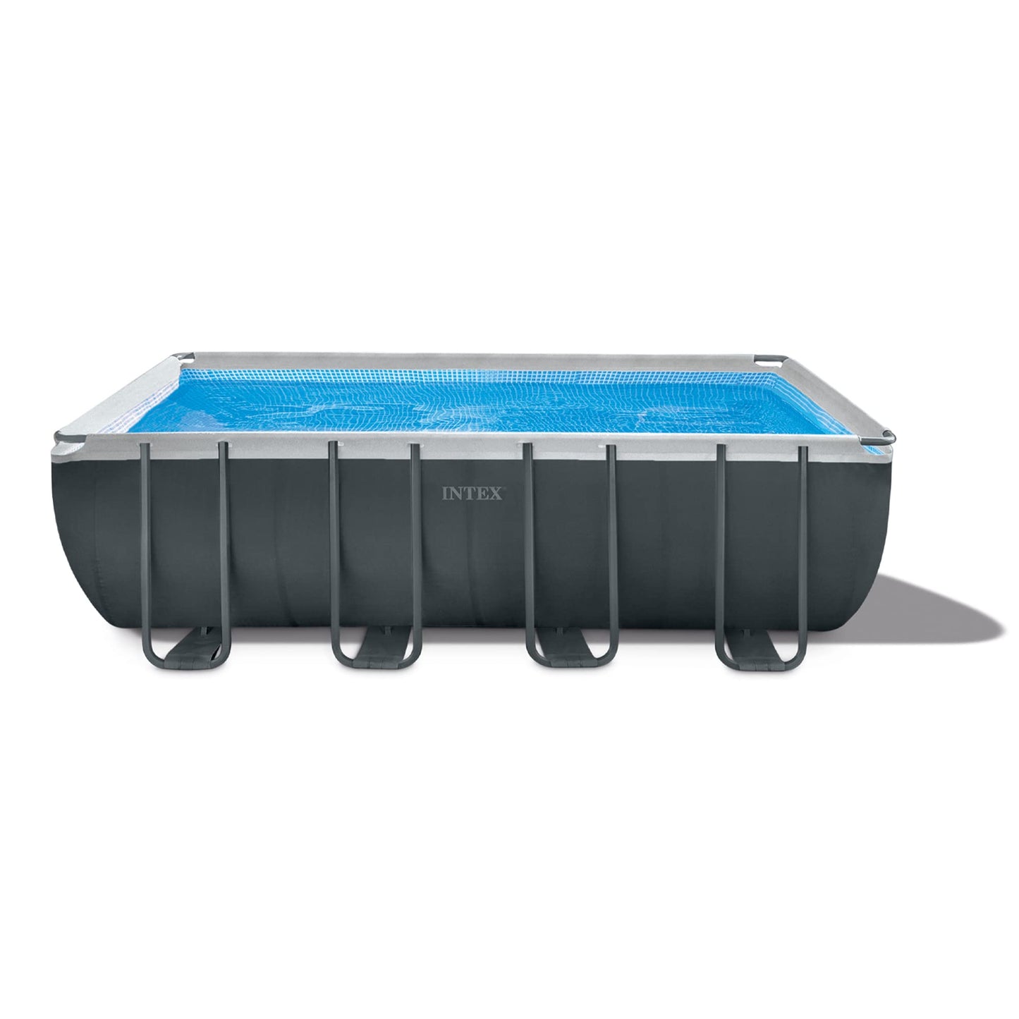 Intex 18' x 9' x 52" Ultra XTR Rectangular Frame Swimming Pool Set with Pump - Above Ground Backyard Large Rectangle Pool with 45-Inch Deep Water